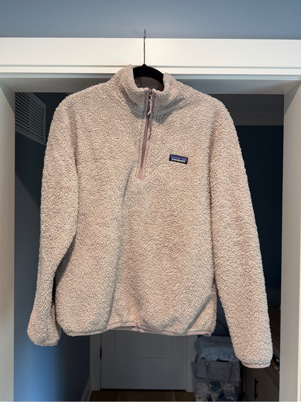 Patagonia Cream Sherpa Quarter-Zip Pullover